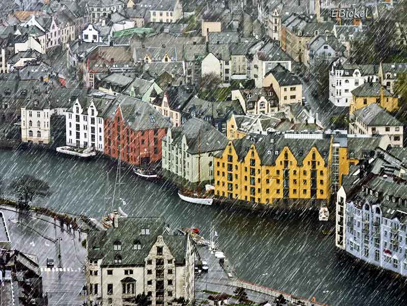 Rain in Alesund