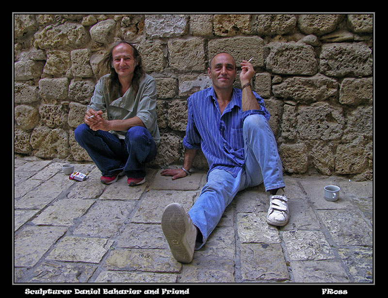 Sculpturer Daniel Baharier and Friend