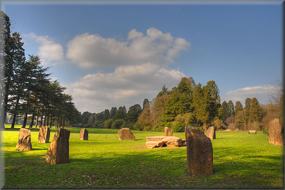 Standing stones in Tredegar Park.