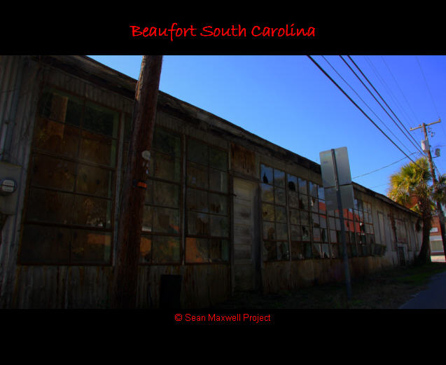 Old Abandoned Building with Broken Glass Windows - Beaufort South Carolina