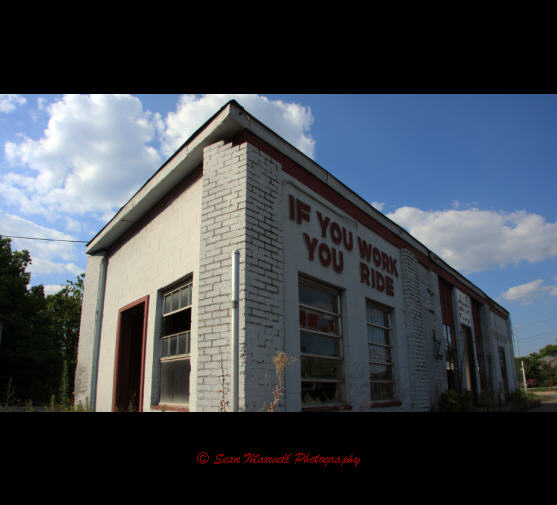 Old Abandoned Building with Clouds in Sky