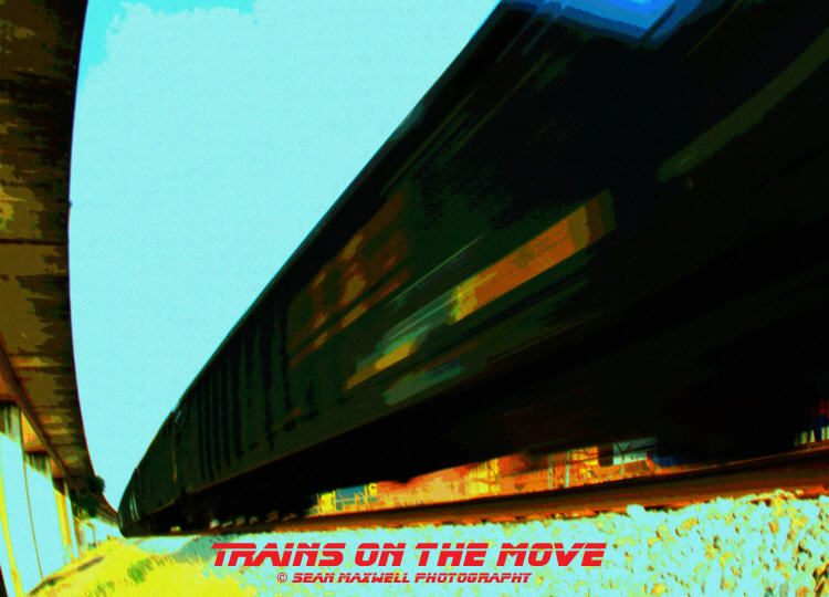 Railroad Train on the Move
