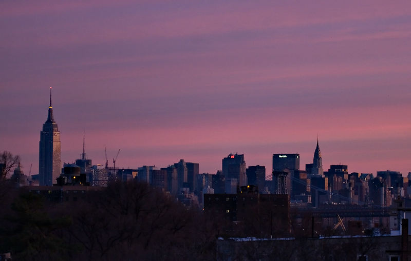 Manhattan Skyline from Fort Green rooftop