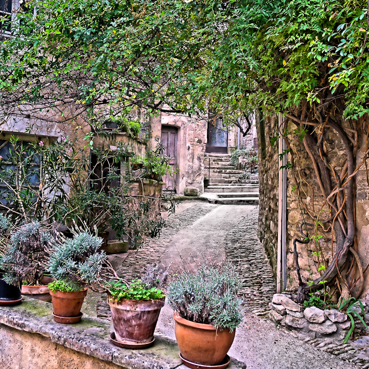 Luberon: Lacoste Flowerpots