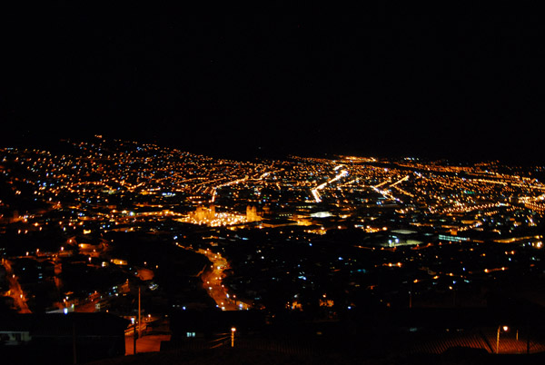View of Cusco at night