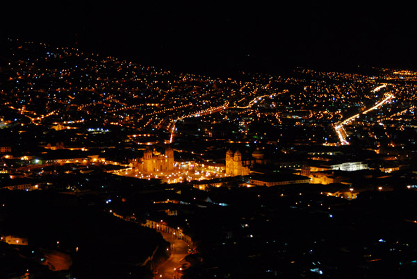 Cusco and the Plaza de Armas at night