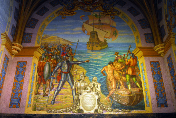 Mosaic of Pizarro in Panama - Trece de la Fama (Famous 13)