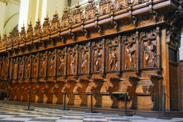 Carved wooden choir, Lima Cathedral