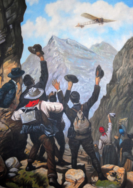 Jorge Chavez crossing the Alps, 1910