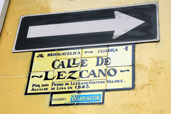 Jr Huancavelica - old Calle de Lezcano