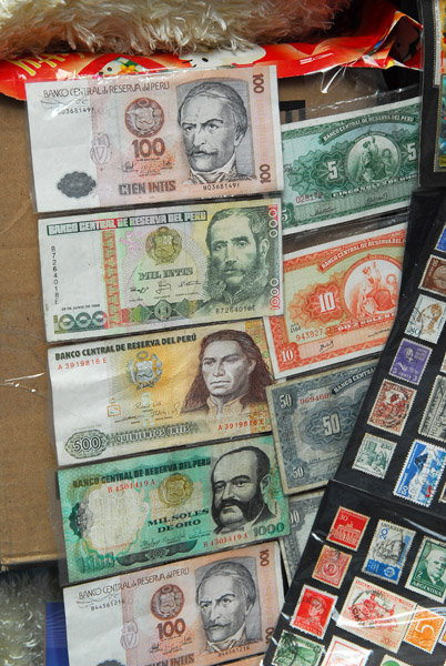 Old Peruvian currency, Galeria del Correo Central, Lima