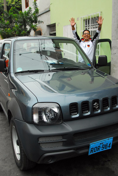 Picking up the rental car in Miraflores