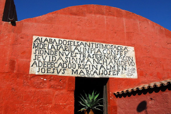 Latin inscription, Monasterio de Santa Catalina, Areqiupa
