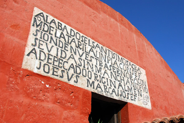 Latin inscription, Monasterio de Santa Catalina, Areqiupa