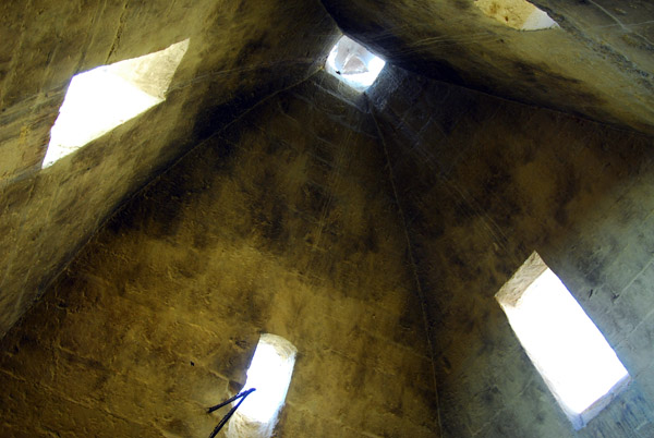 Interior of the pyramid shaped roof, Santa Catalina