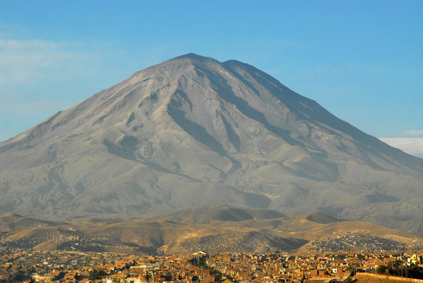 View of the El Misti Volcano from the Mirador at Yanahuara