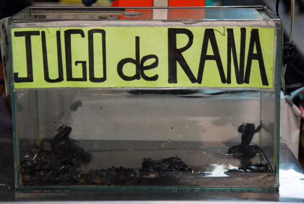 Jugo de Rana - Frog juice...Eeeee... Mercado, Arequipa