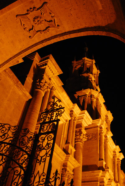 Arequipa Cathedral at night