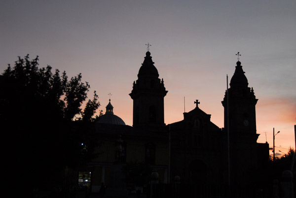 Silhouette of the cathedral towers, Jauja