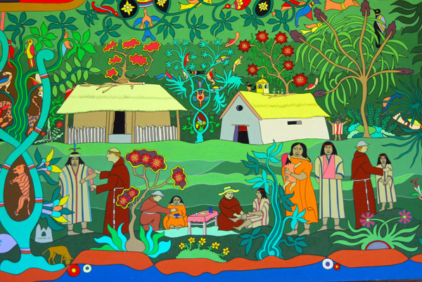 Evangelization of Amazonia mural, Refectory of Santa Rosa de Ocopa