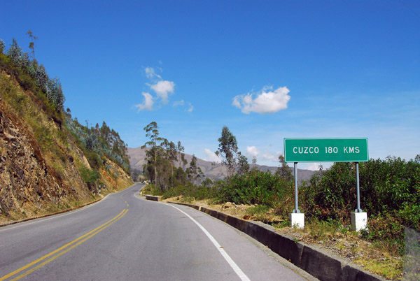 Road to Cuzco, thankfully in good condition