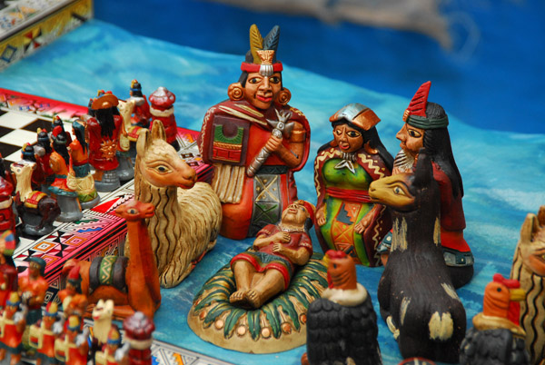 Peruvian creche, Pisaq tourist market