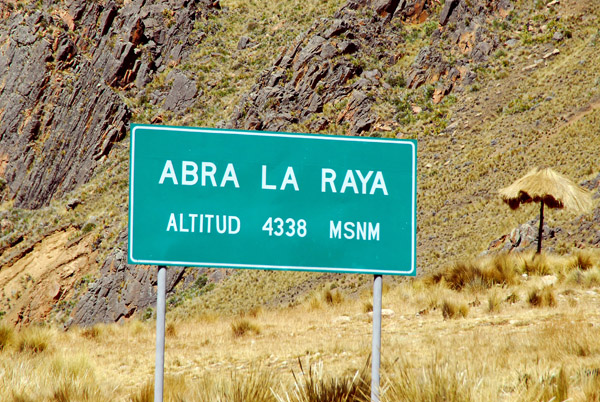 Abra La Raya - 4338m pass between the Cusco and Puno regions