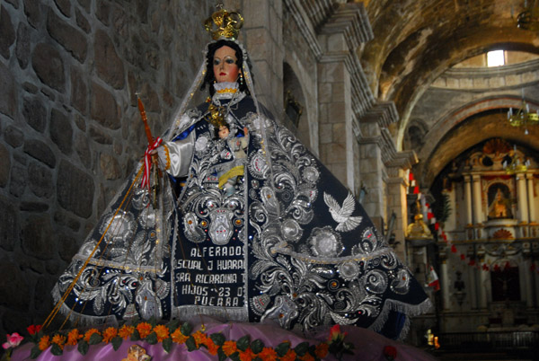 Typical Peruvian religious statue, Pucara church