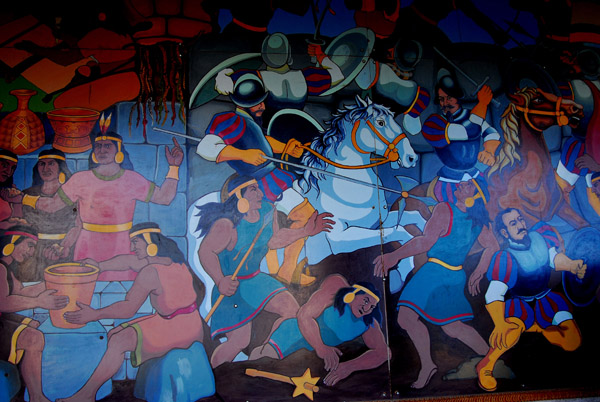 Conquistadors mural, Municipalidad, Lampa