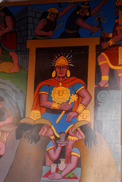 Inca, mural on the Municipalidad, Lampa