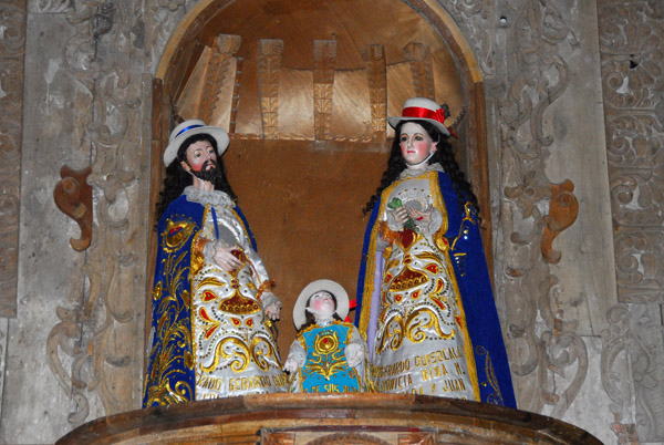 Colorful Peruvian costumes, Iglesia de la Inmaculada, Lampa