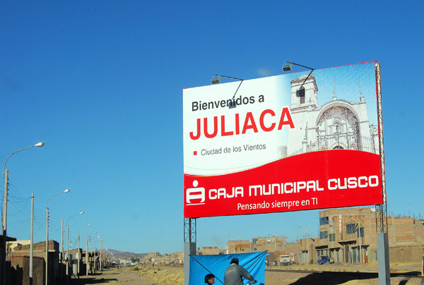 Welcome to Juliaca, pop 198,000