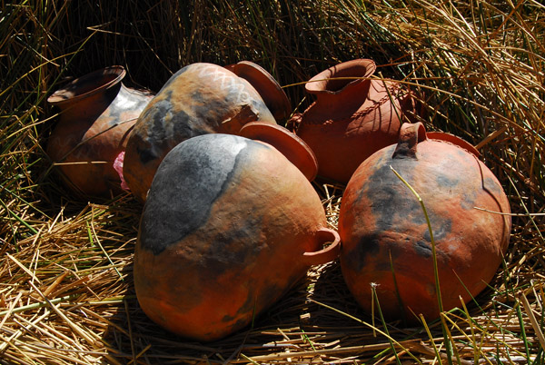 Clay pots, Uros Islands, Lake Titicaca