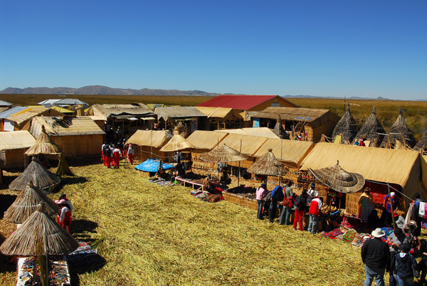 Uros Islands tourist market, Lake Titicaca