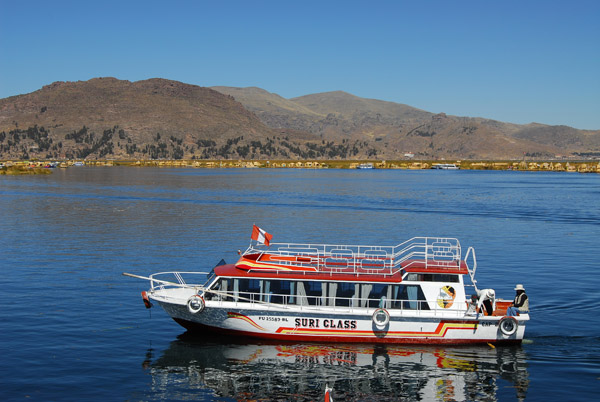 Large Lake Titicaca tourist boat
