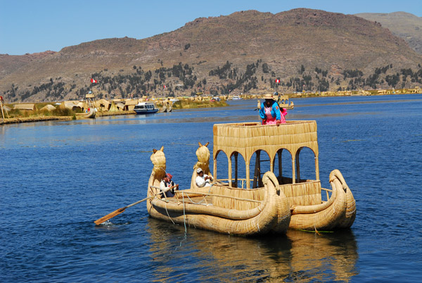 Two level reed boat, Lake Titicaca