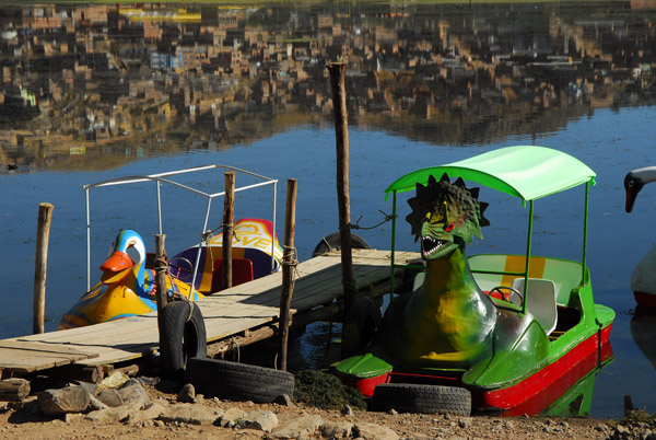 Kiddie peddle boats, Lake Titicaca