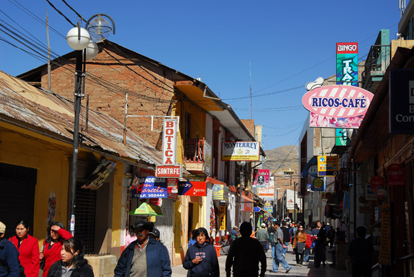 Calle Lima, Puno's pedestrian zone