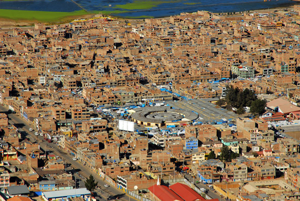 Puno with the market building from Cerro Asogini