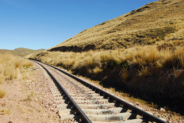 The Juliaca-Arequipa Railroad just south of Santa Lucia