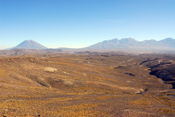 Volcan Misti on the left and Nevado Chachani on the right