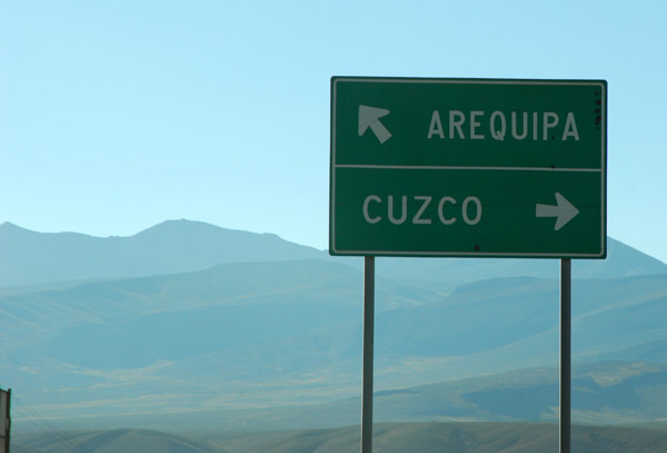 Here, we turn north away from Arequipa heaed to Chivay and Colca Canyon