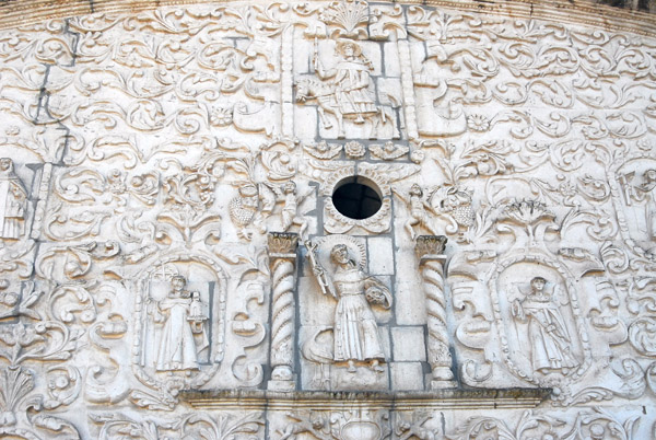 Ornate western portal, colonial church of Yanque