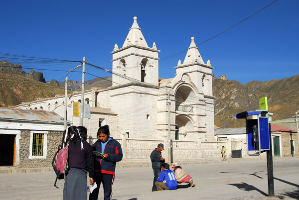 Plaza de Armas of Chivay, the largest town in the Colca Valley