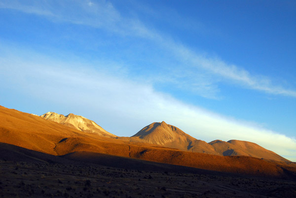 Sunset against the mountains of Arequipa