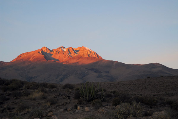 Sunset on the mountains above Arequipa