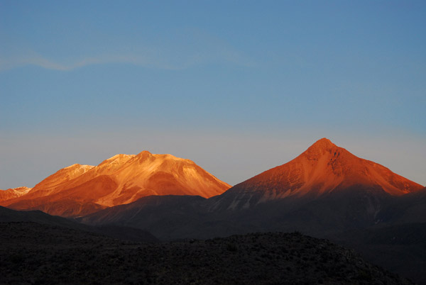 Sunset on the mountains above Arequipa