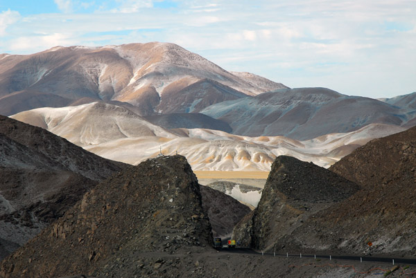 Route 30 passing through a deep cut