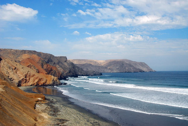 Looking southeast along the rugged Peruvian coast