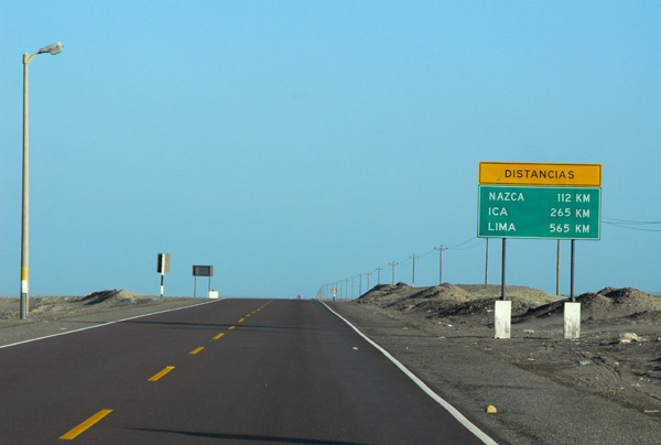 112 km more to first stop, Nazca